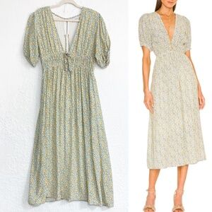 Faithful The Brand Patrinico Midi Ditsy Floral Midi Dress Sz 6